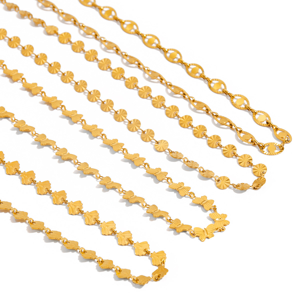 Wholesale  18K Gold Stainless Steel Sunflower Flower Handmade Chain Necklaces