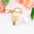 Wholesale Gold Foil New Resin Crystal Glue White Tassel Color English Digital Keychain