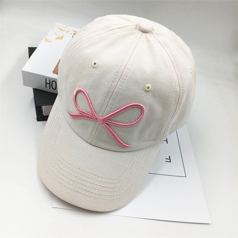 Wholesale Bow Embroidered Peaked Soft Top Baseball Cap ACC-HT-Daod006