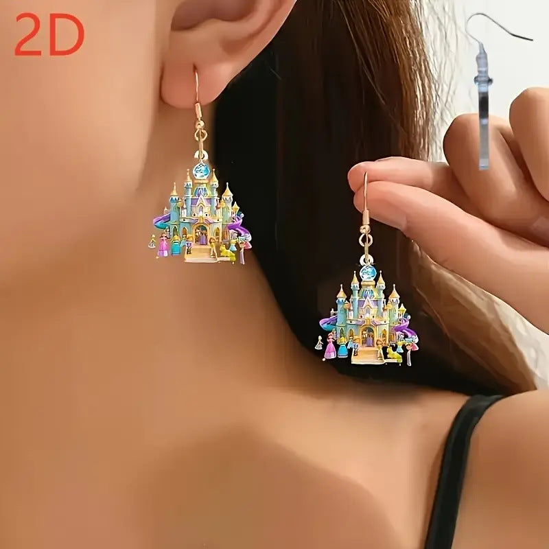 Wholesale Acrylic Castle Earrings