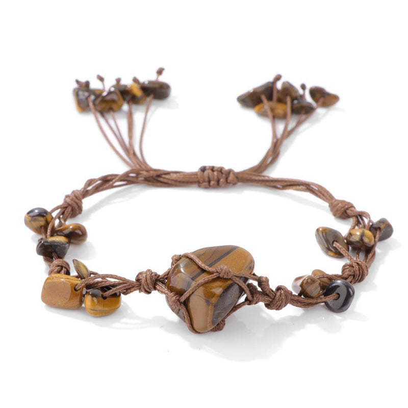 Wholesale Handmade Crystal Bracelet Amethyst Tiger Eye Gemstone Jewelry Accessory
