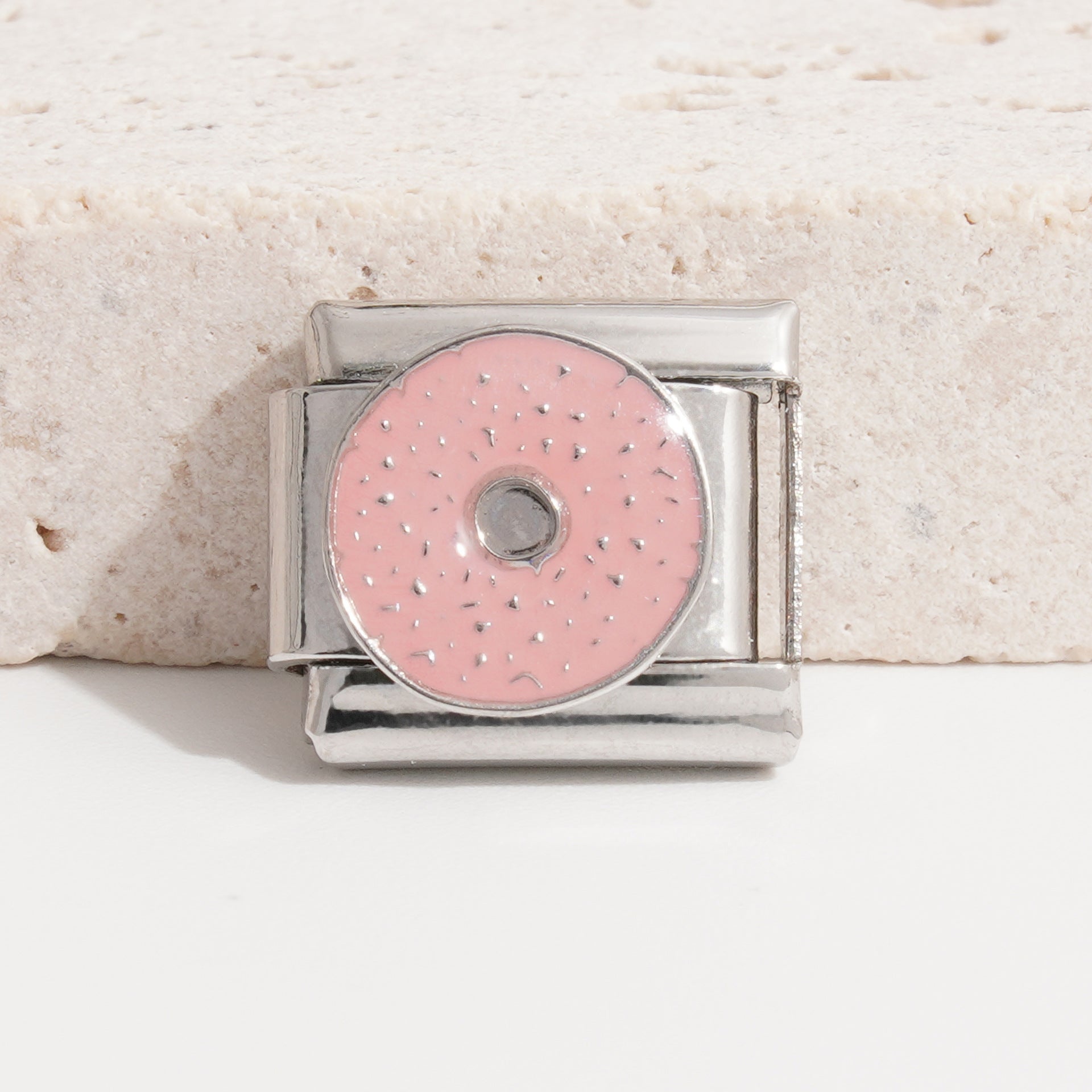 Wholesale Italian Charm Bracelet 9mm DIY Splicing Creative Cake Stainless Steel Composable Bracelet