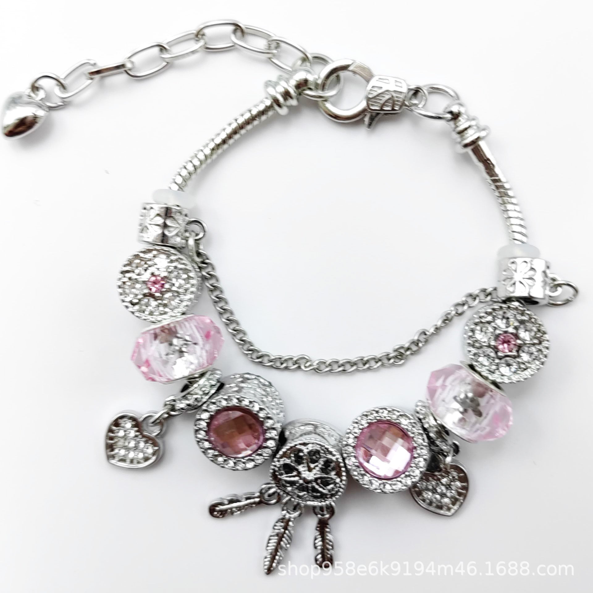 Wholesale Crystal Dream Catcher Flower Love Bracelet Beaded Bracelet ACC-BT-Mindin002