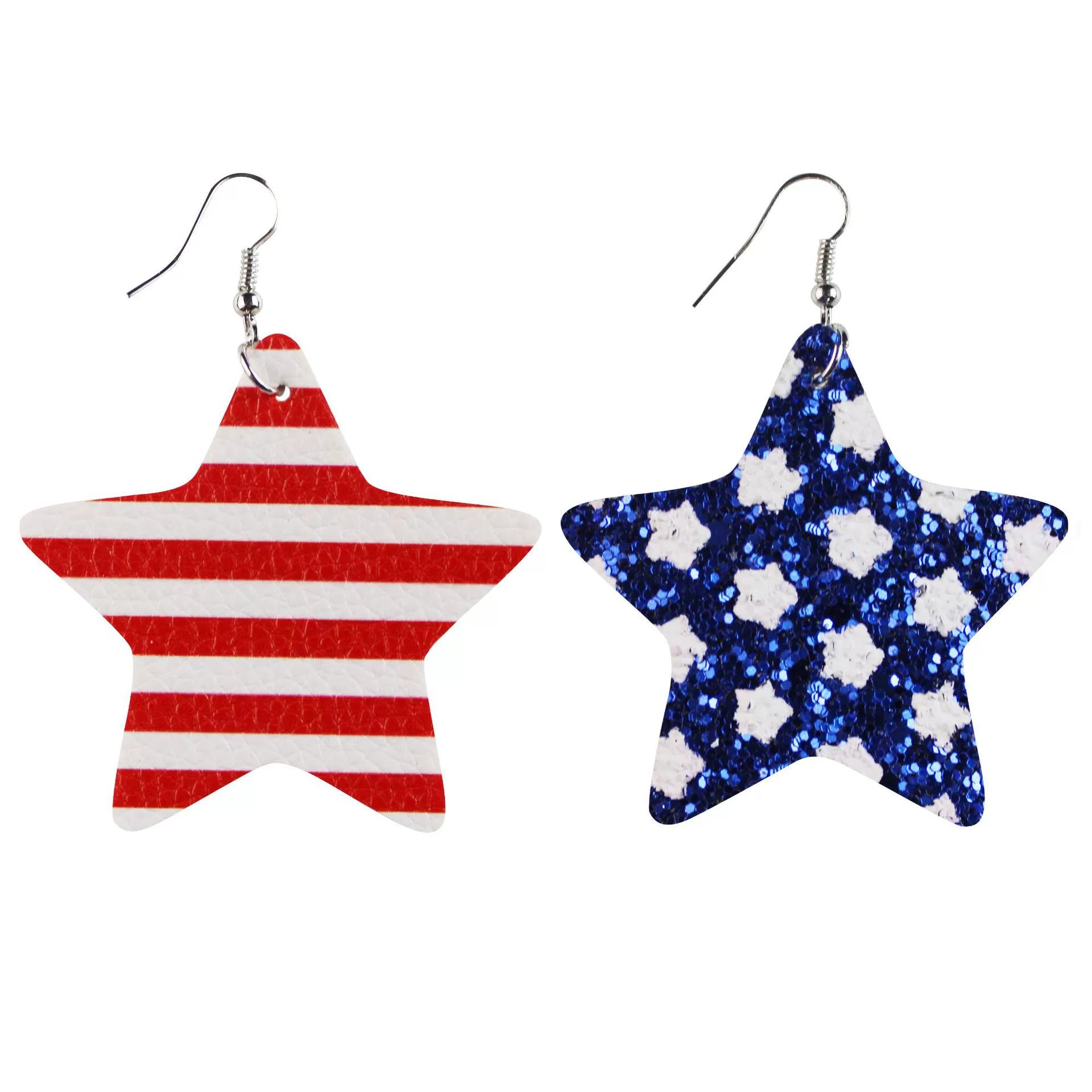 Wholesale Independence Day leather earrings