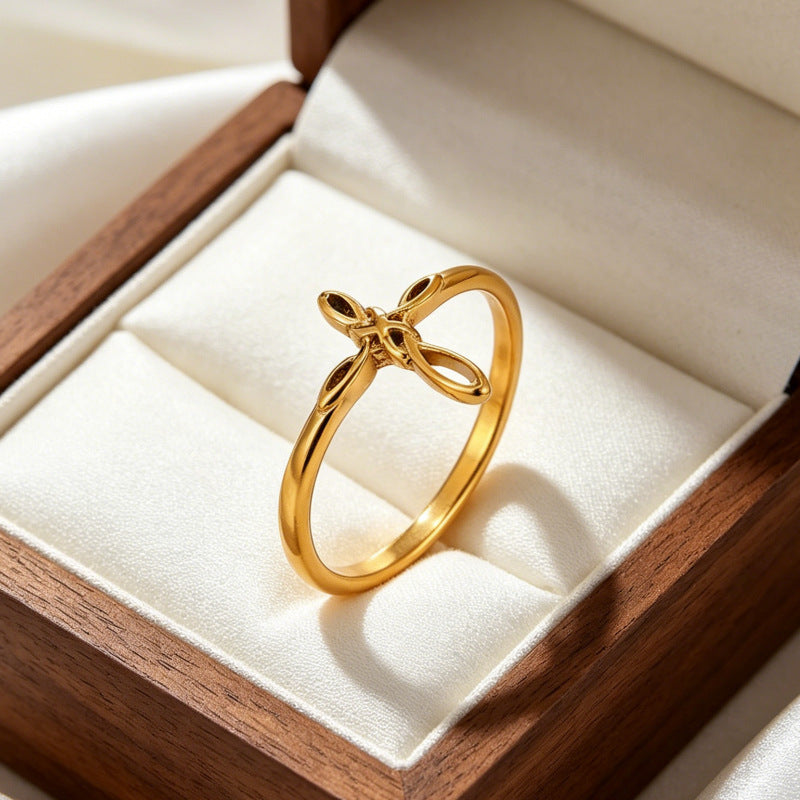 Wholesale Gold Plated Stainless Steel Cross Bracelet Unisex Fashion Jewelry Accessory for Boutique Resale
