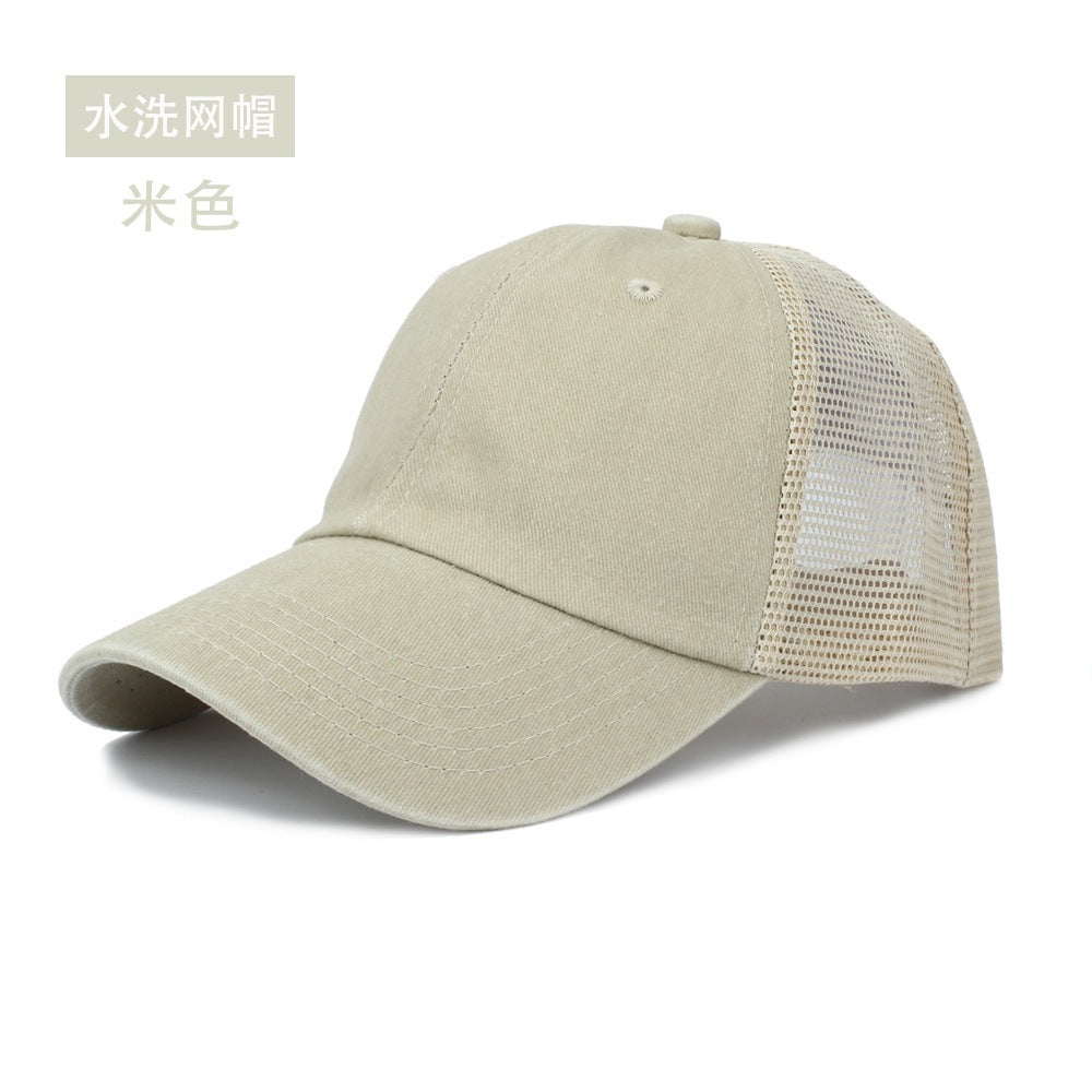 Wholesale Vintage Washed Cotton Breathable Mesh Sun Protection Baseball Cap Fashion Accessory Gift
