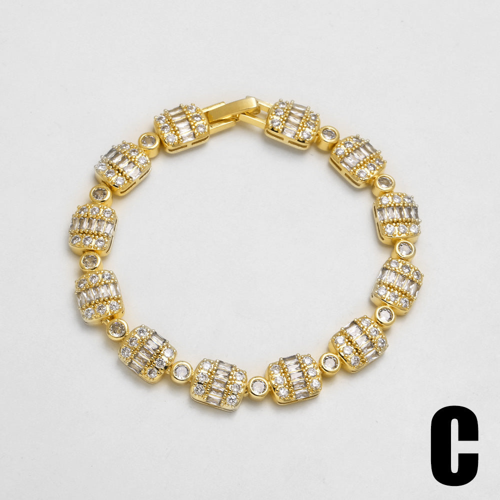Wholesale Copper and zircon star bracelet