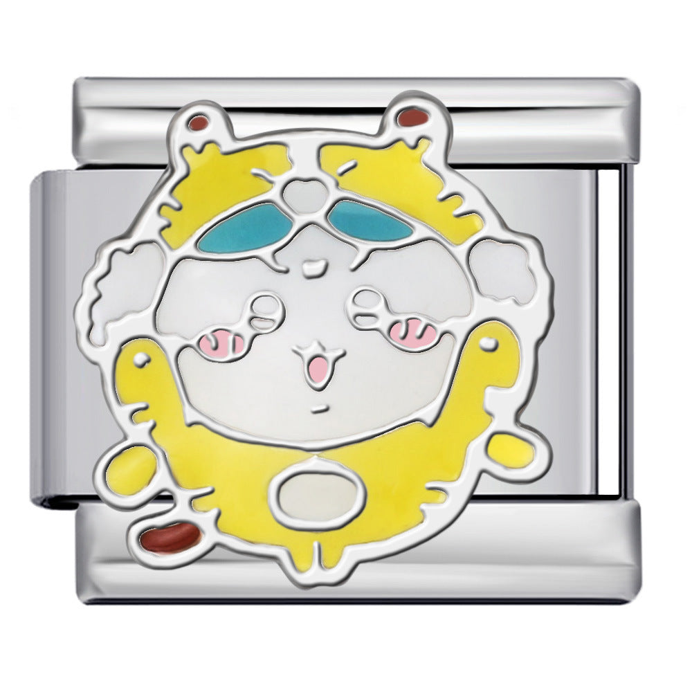 Wholesale Italian Charm Bracelet 9mm DIY Splicing Cute Cartoon Stainless Steel Composable Bracelet