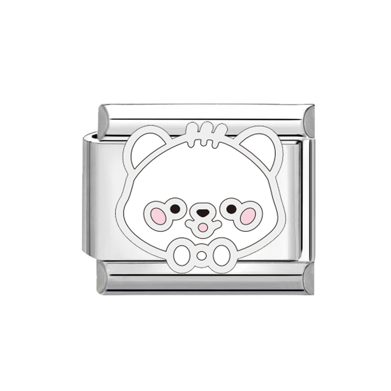 Wholesale 9mm Italian Charm Starter Bracelets DIY square Single Section Creative Stainless Steel Composable Bracelet