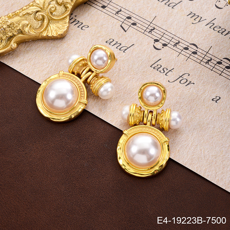 Wholesale Vintage Pearl Flower Earrings