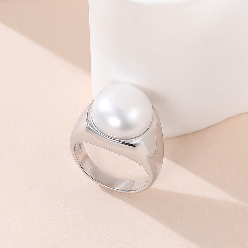 Wholesale S925 Sterling Silver Pearl Ring Luxury  Fashion Jewelry