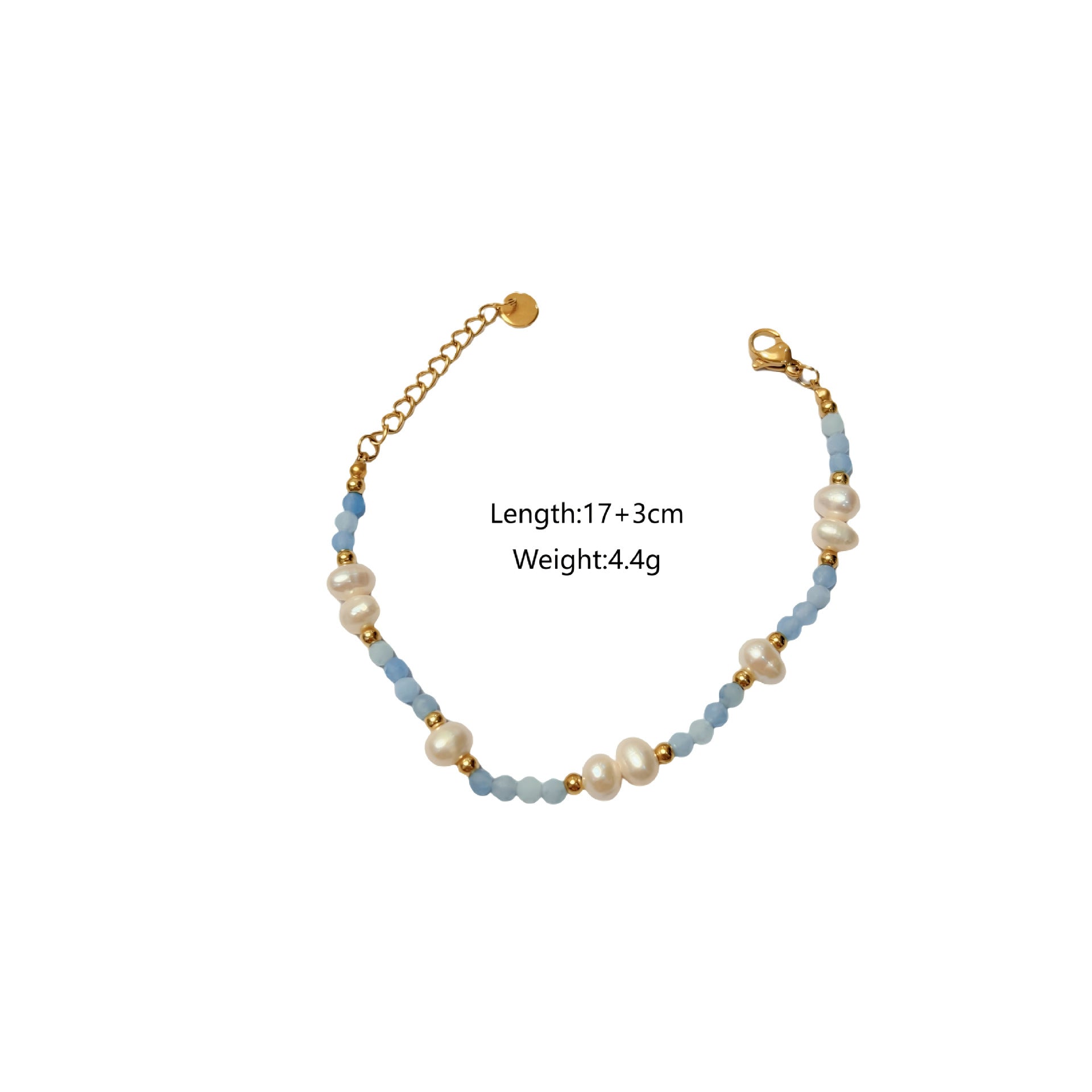 Wholesale  pearl crystal elements Bohemian stainless steel natural stone steel beads necklace