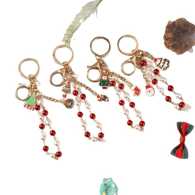 Wholesale Christmas  Snowflake Christmas Tree Keychain