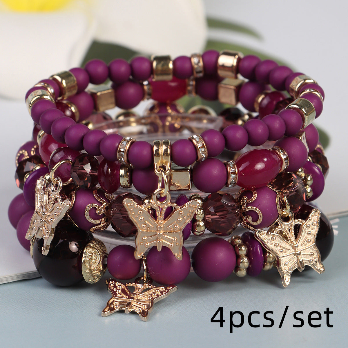 Wholesale Bohemian Vintage Sweet Butterfly Pendant Bracelet ACC-BT-Lijie003