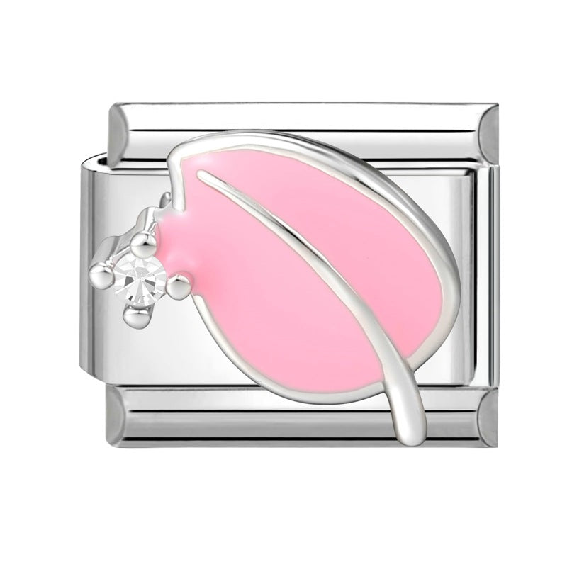 Wholesale 9mm Italian Charm Starter Bracelets DIY Butterfly Evil Eye Stainless Steel Composable Bracelet