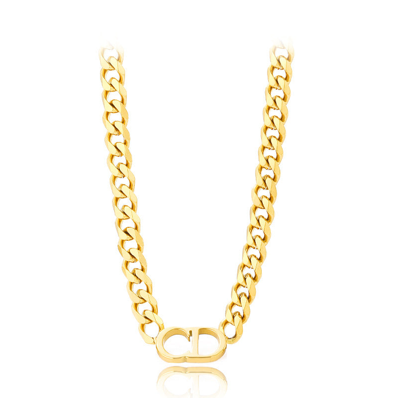 Wholesale  titanium steel jewelry set CD necklace bracelet ring