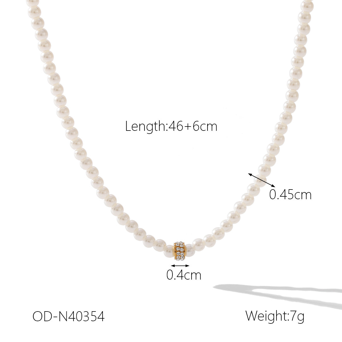 Wholesale  Pearl Necklace Color-free Light Luxury All-match Diamond Collarbone Chain Necklace