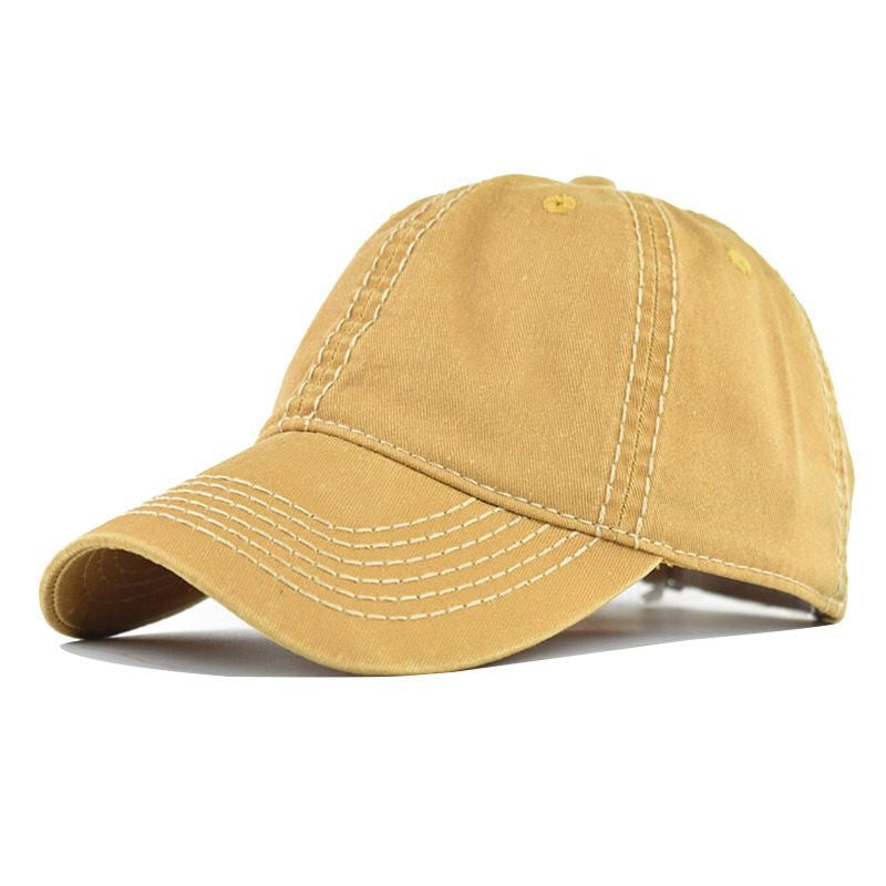 Wholesale  Washed Cowboy Hat  Thick Line Solid Color Baseball Cap