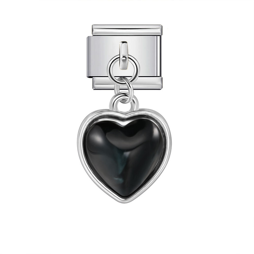 Wholesale  Italian Charm Bracelet 9mm DIY Colorful Heart Moon Bow  Creative Stainless Steel Composable Bracelet