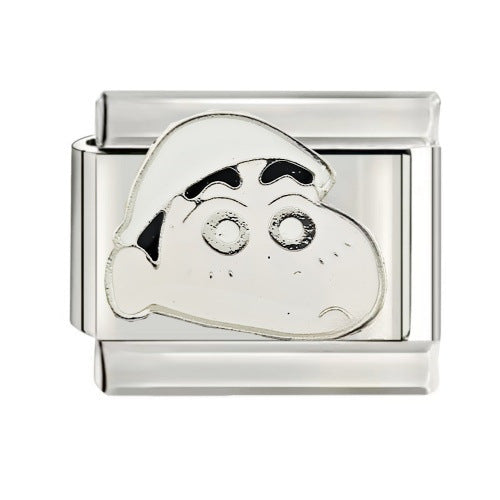 Wholesale 9mm Italian Charm Starter Bracelets DIY square Single Section Creative Stainless Steel Composable Bracelet