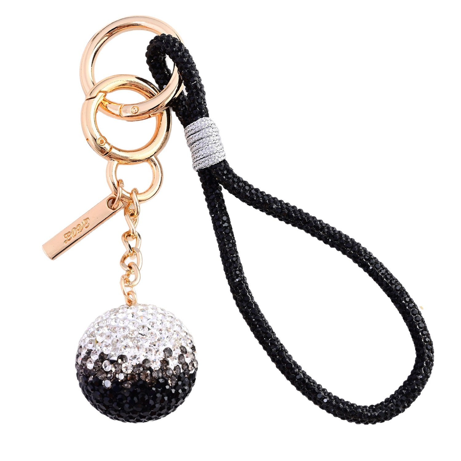 Wholesale Diamond-Encrusted Ball Keychain  Rhinestone Backpack Pendant