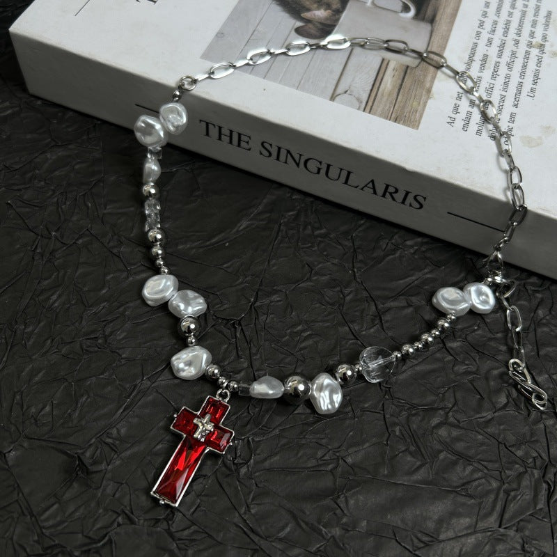 Wholesale Pearl Peach Heart Necklace