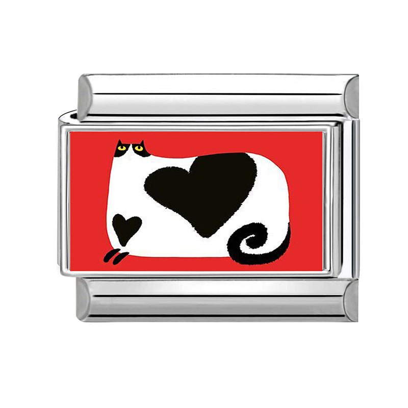 Wholesale Land Animal Italian Charms DIY pets Single Section Creative Stainless Steel Composable Bracelet