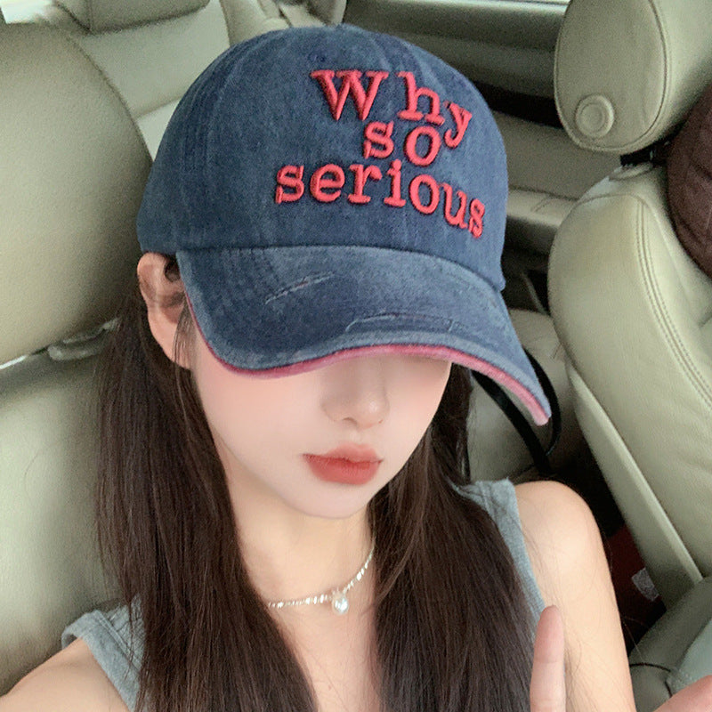 Wholesale  worn-out old three-dimensional embroidery color baseball cap