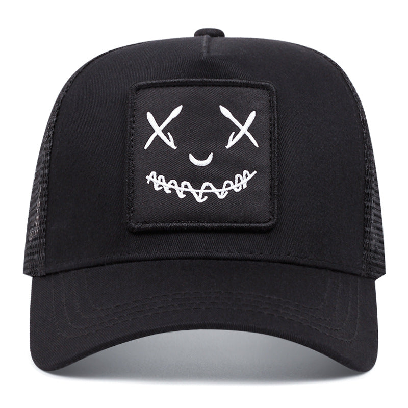 Wholesale Embroidered Smiley Face Cotton Hat Baseball Cap ACC-HT-QiNiao004