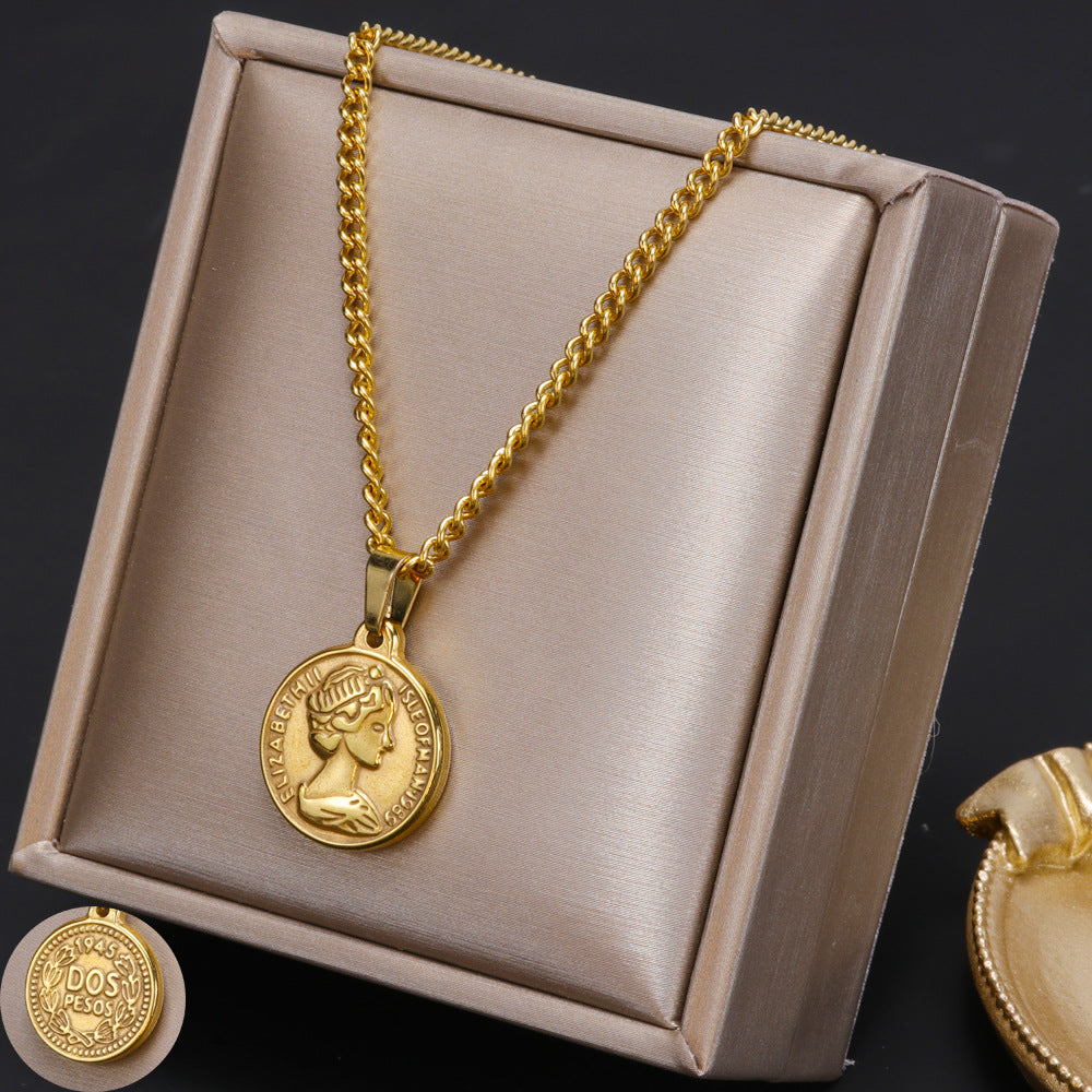 Wholesale Titanium Steel Love Heart Devil Eye Cross Necklace ACC-NE-FeiLing012