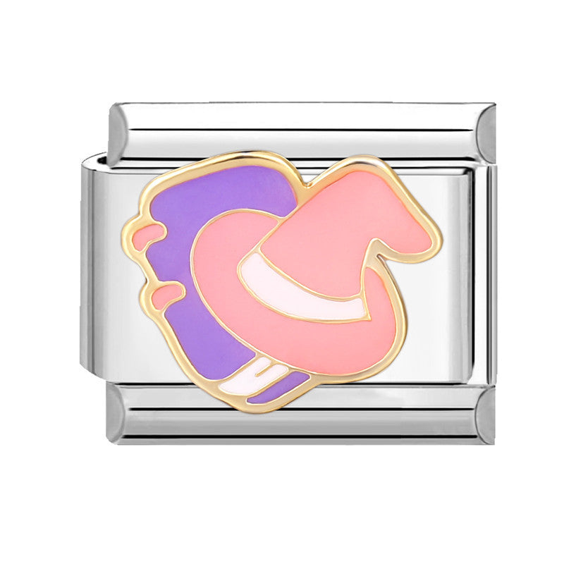 Wholesale Italian Charm Bracelet 9mm DIY Splicing Creative Pattern Titanium Steel  Composable Bracelet