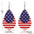 Wholesale  Alloy Oil Dropping Diamond Red White Blue Stripe Love Five-pointed Star Earrings