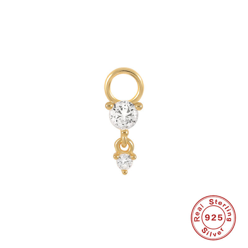 Wholesale S925 Sterling Silver Earrings Charm Bead Pendant Ear Studs ACC-ES-KaNaier005