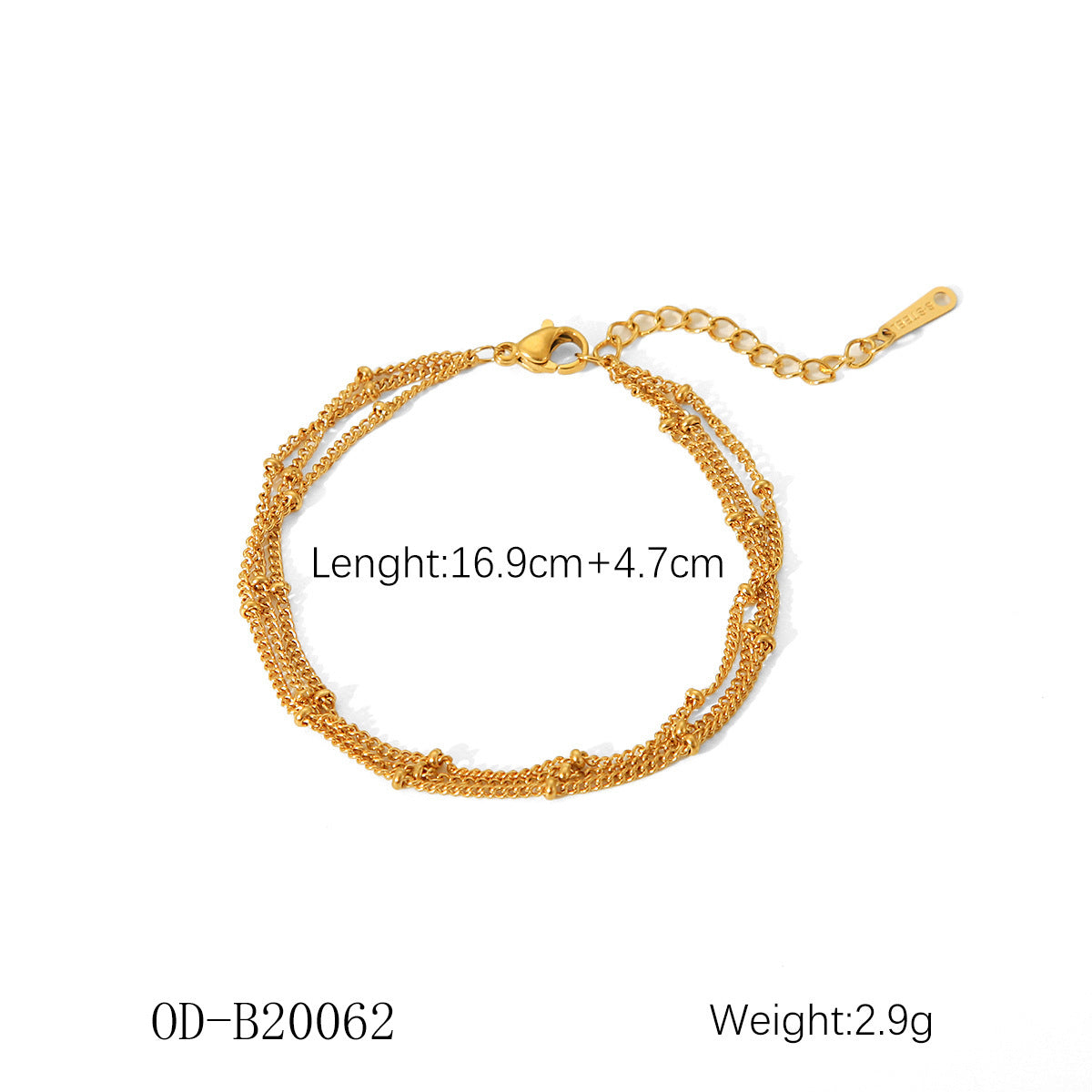 Wholesale  18K Bracelet Stainless Steel Twist Chain Bracelet Cuban Chain