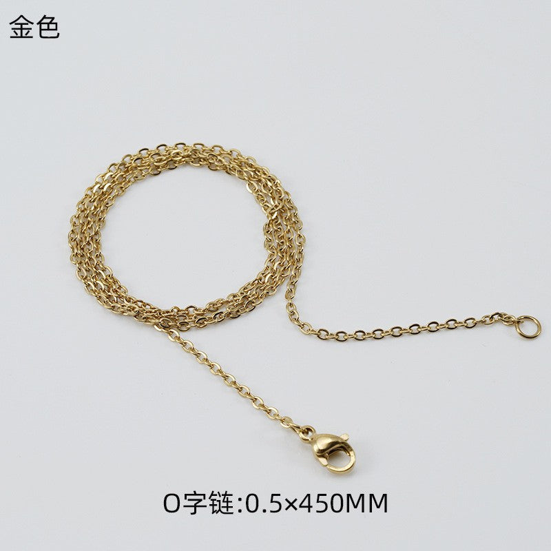 Wholesale  stainless steel O-chain female simple Joker jewelry chain