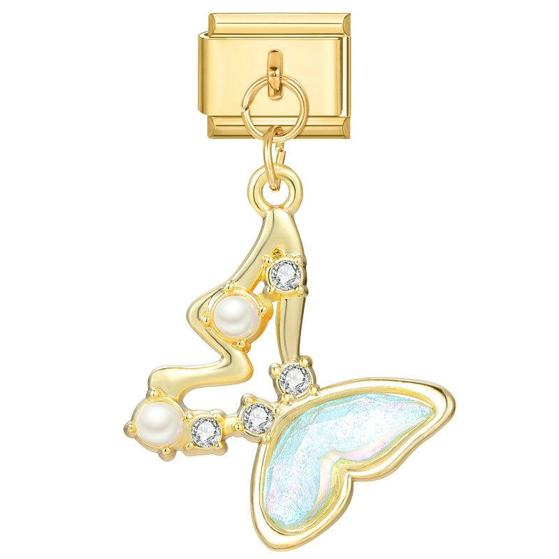 Wholesale Italian Charm Bracelet 9mm DIY Splicing Removable Stainless Steel Gold Base Pendant Composable Bracelet