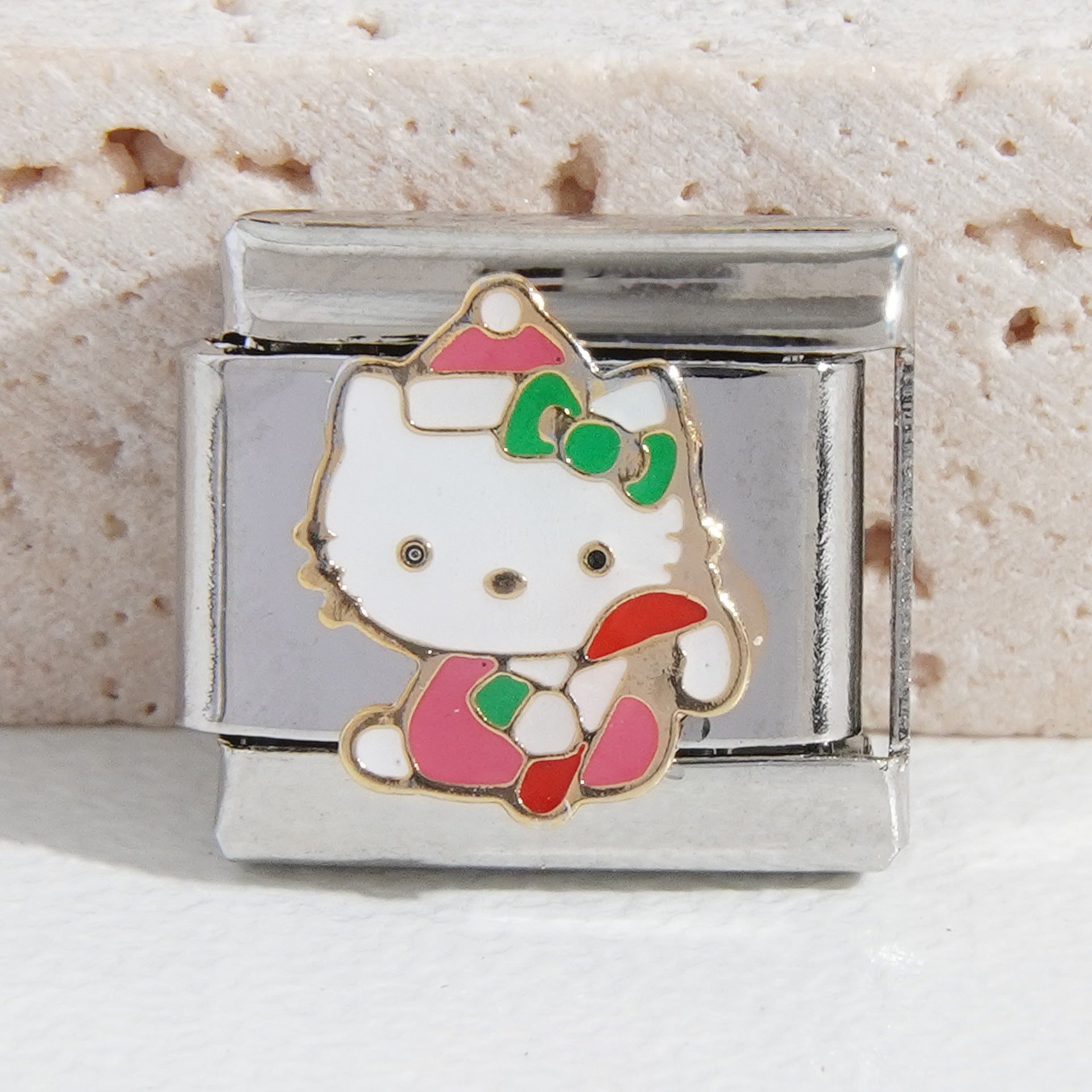 Wholesale   9mm Italian Charm Starter Bracelets DIY square Single Section Creative Stainless Steel Composable Bracelet