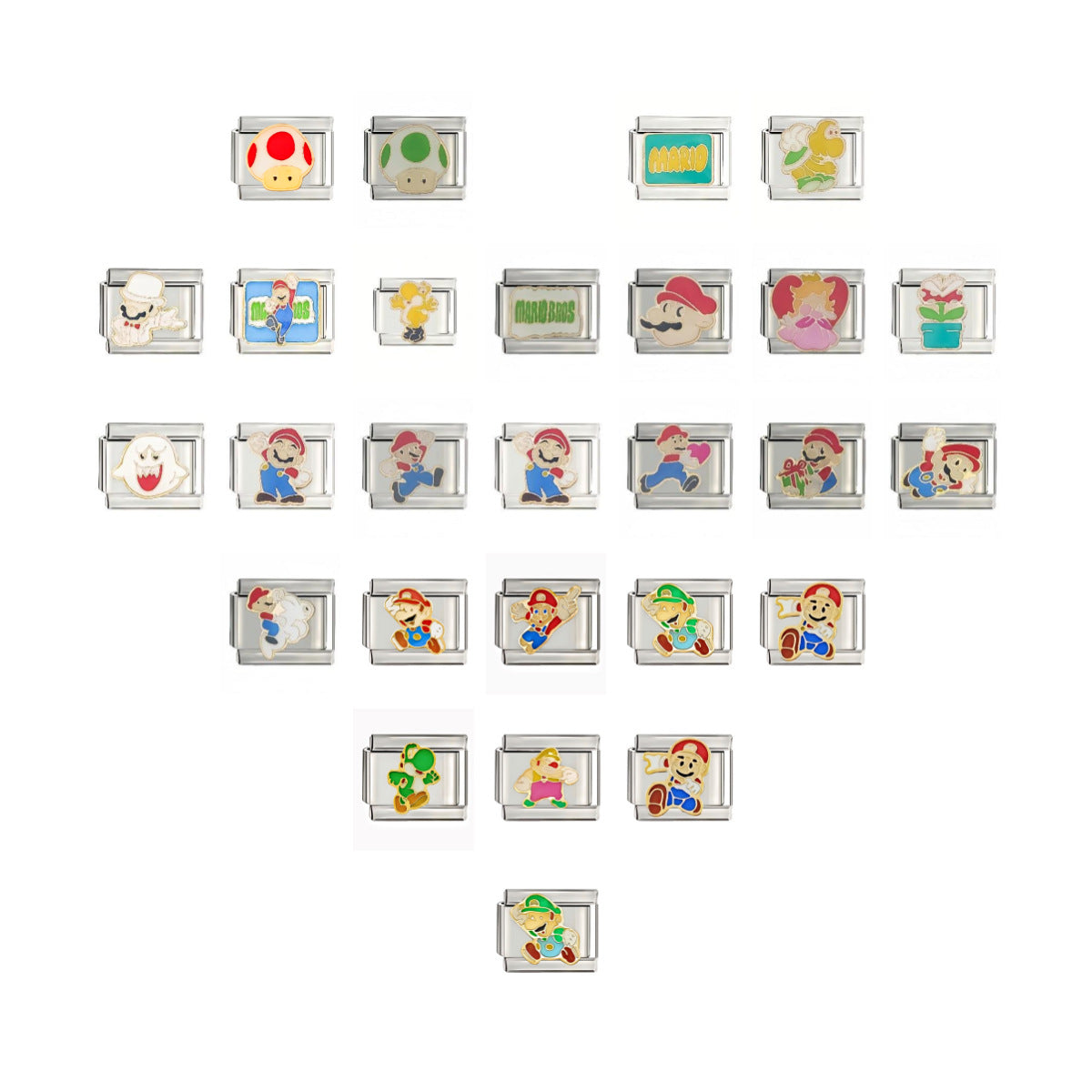 Wholesale  Italian Charm Starter Bracelets DIY square Single Section Creative Stainless Steel Composable Bracelet