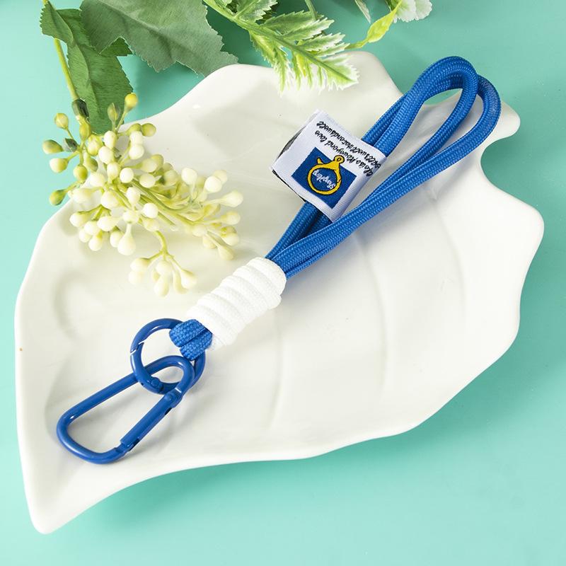 Wholesale Color matching lanyard nylon braided rope keychain