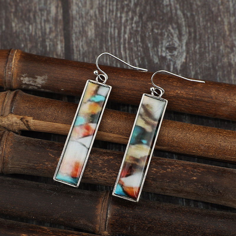 Wholesale Colorful Retro Bohemian Alloy Earrings Party Wear Jewelry Accessory