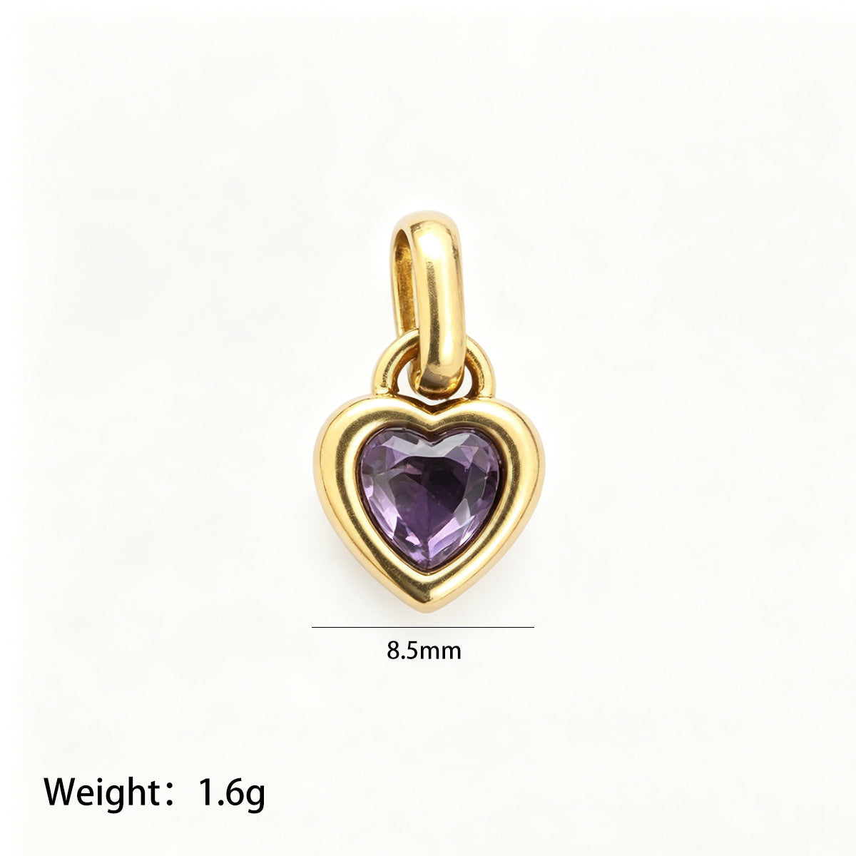 Wholesale Stainless Steel Heart Birthstone Pendant With Zircon Stylish Women S Jewelry Accessory For Gift And Boutique Resale