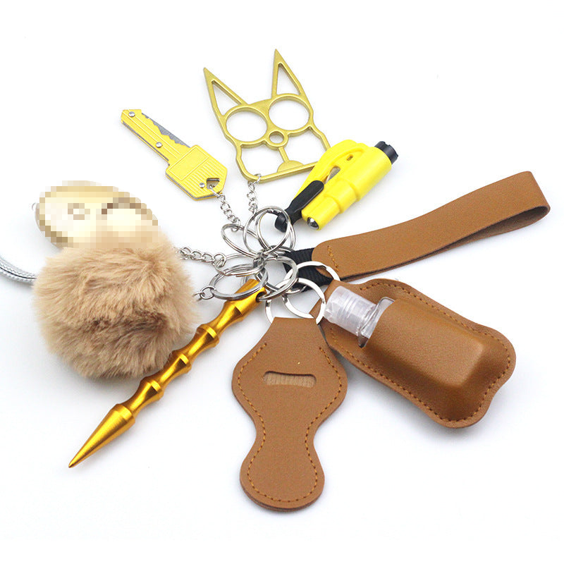 Wholesale Hand Sanitizer Bottle Cover Zinc Alloy Wrist Keychains Set ACC-KC-TMS017