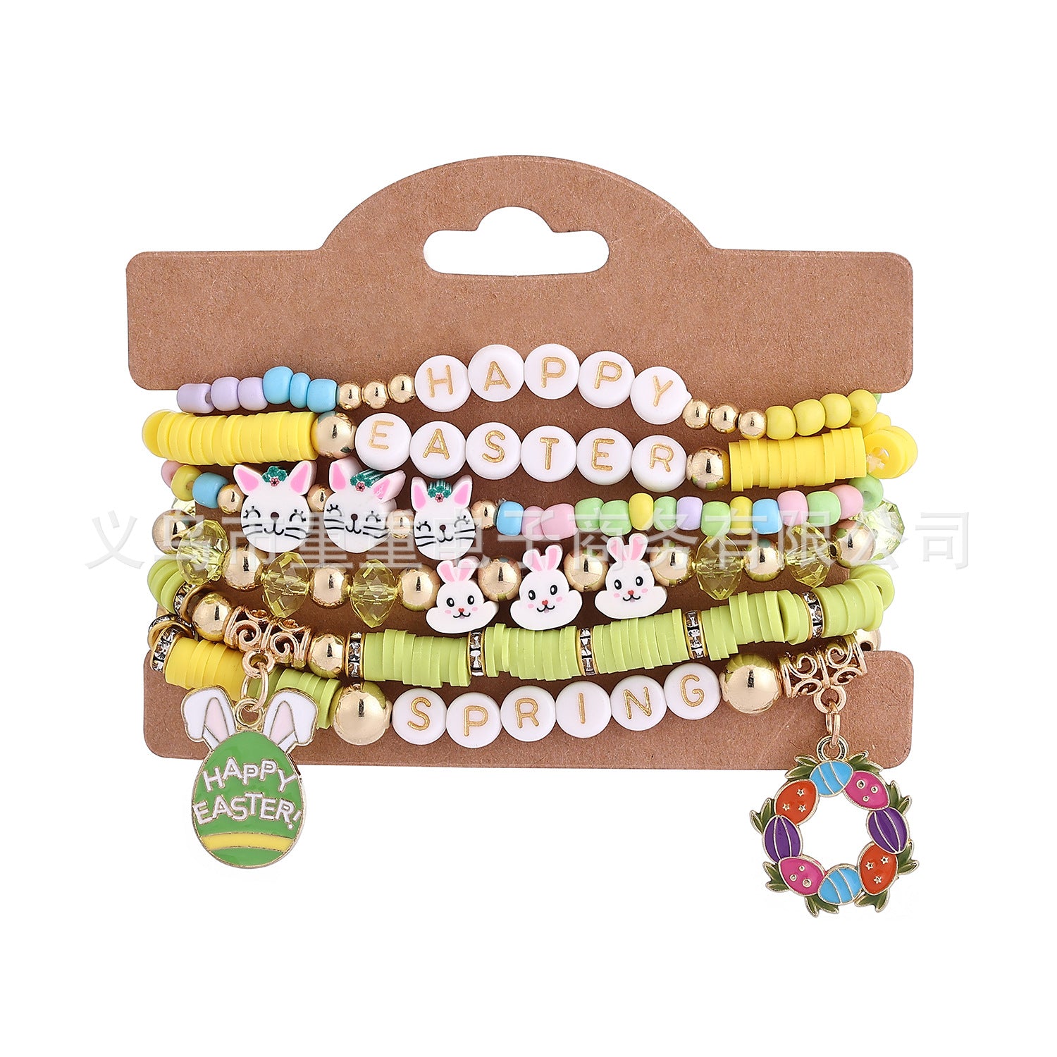 Wholesale  Easter Theme Bracelet Bunny Egg Bohemian Style Easter Bracelet