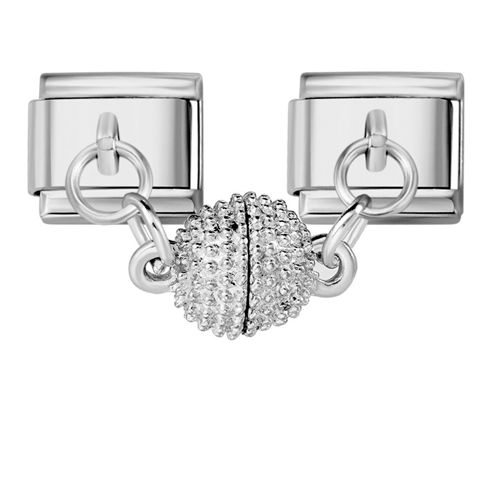 Wholesale Italian Charm Bracelet 9mm DIY Splicing Magnetic Heart Stainless Steel Composable Bracelet