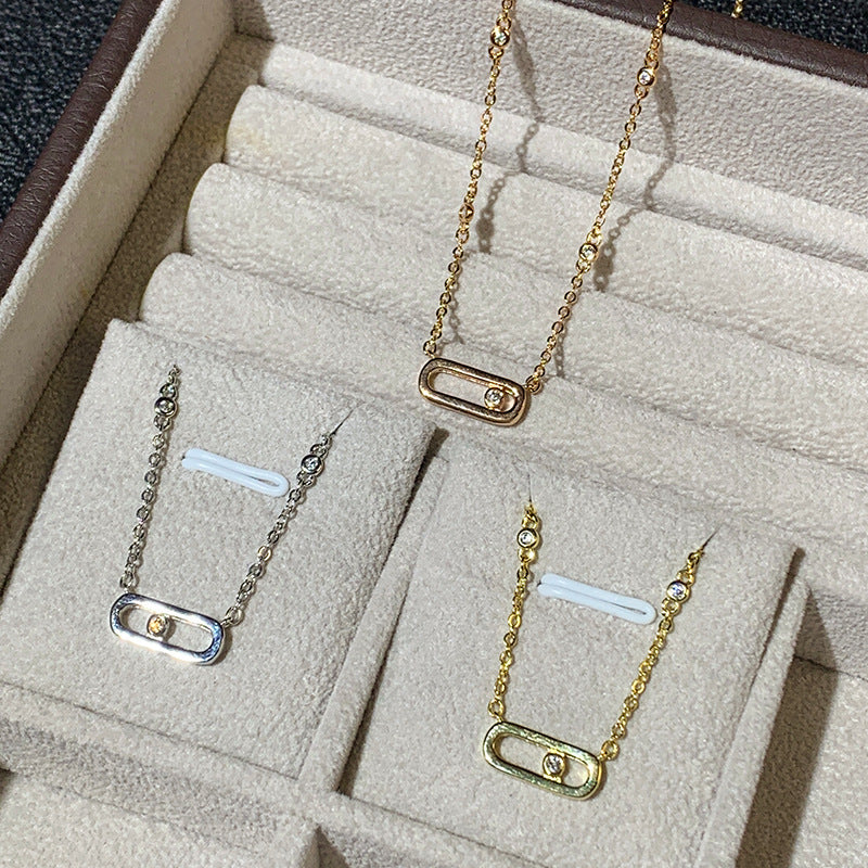 Wholesale Plating 18k Rose Gold High-grade All-match Clavicle Chain Necklaces