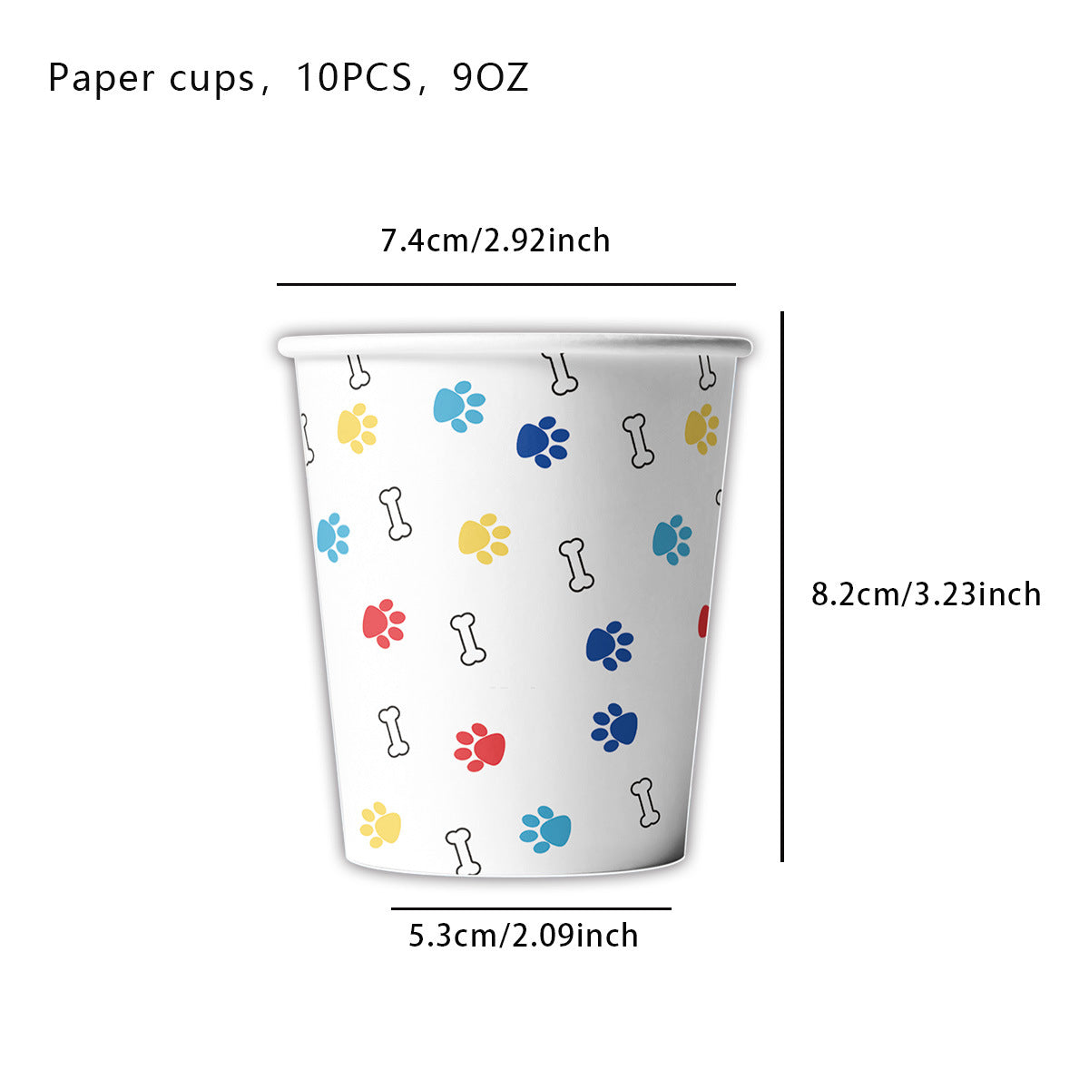 Wholesale Dog Paw Paper Plate Party Supplies Tableware Decoration Paper Set