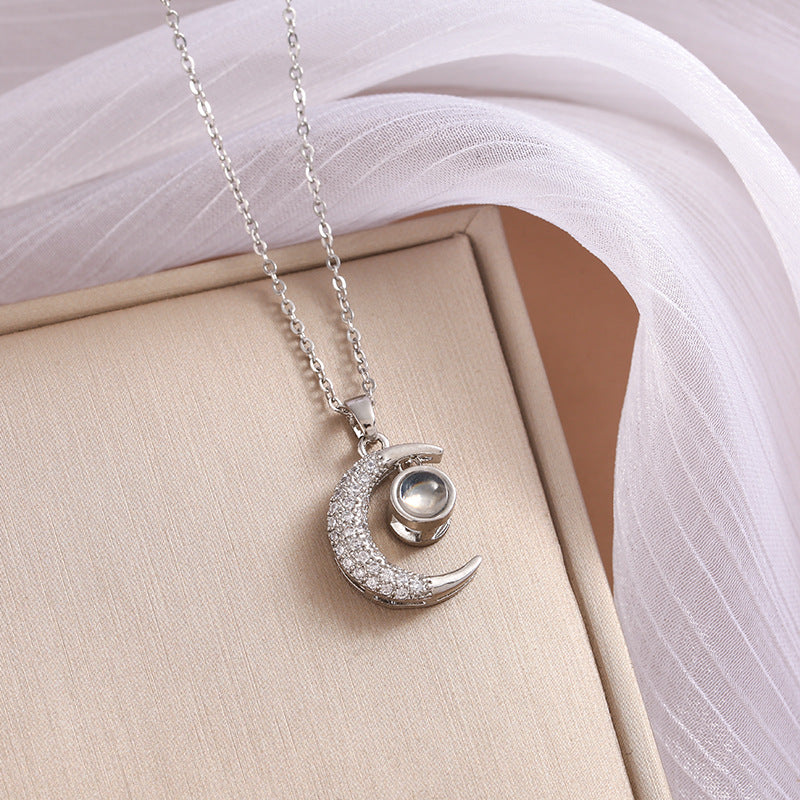 Wholesale Black and White Double-sided Four-leaf Clover Stainless Steel Necklace Light Luxury Necklaces ACC-NE-Nayin003