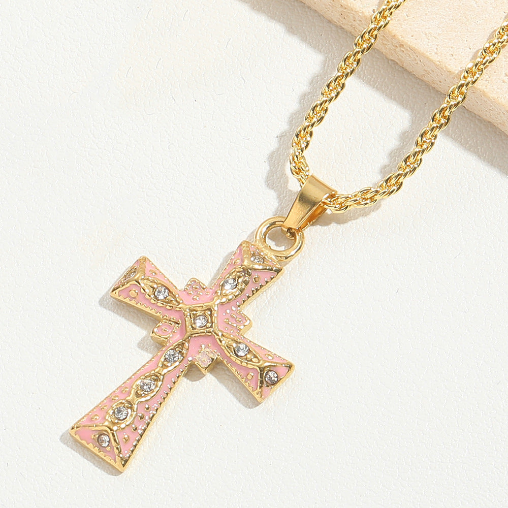Wholesale cross pendant clavicle necklace