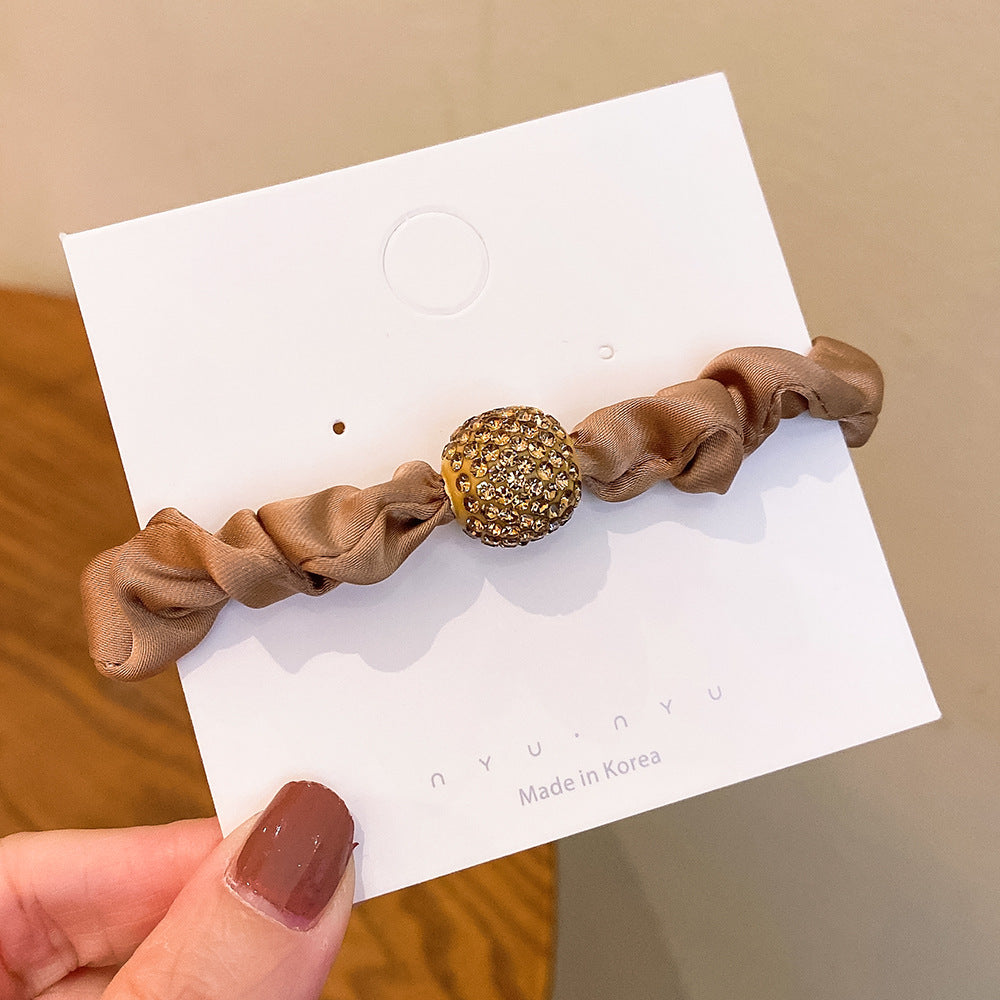 Wholesale Leopard Print High-grade Rhinestone Hair Scrunchies ACC-HS-Huidi037