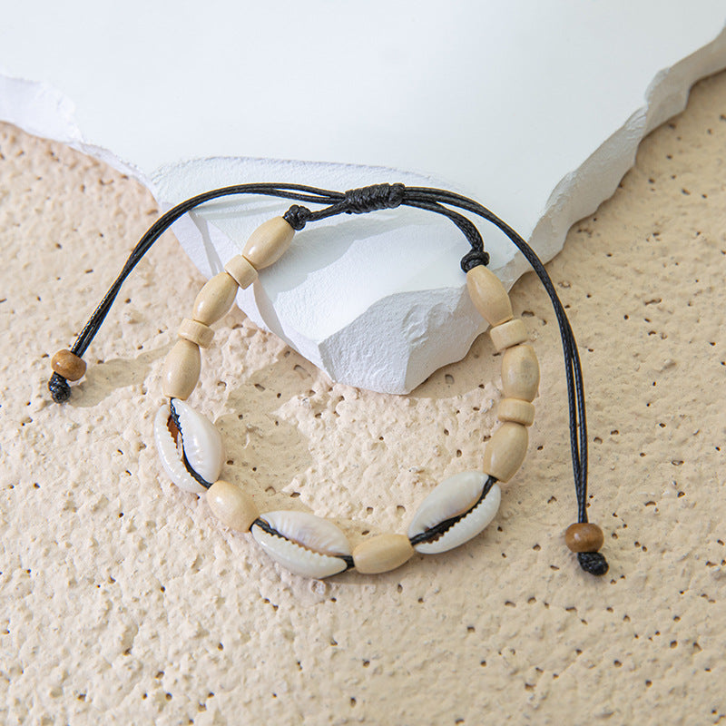 Wholesale Boho Style Shell Braided Natural Shell Hand Knotted Bracelet Rope Beaded Bracelets ACC-BT-Youl004